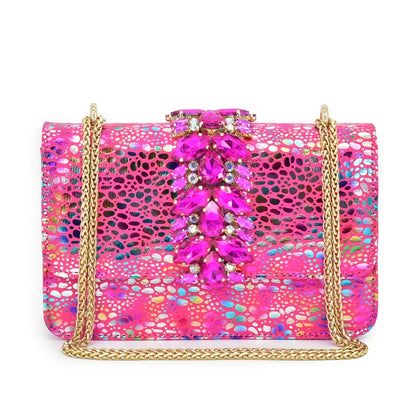 Women Nigerian Italian Shoes and Bags Set with Rhinestone Shoe and Bag Set for Nigeria Party Italy Crystal Butterfly-knot Shoes