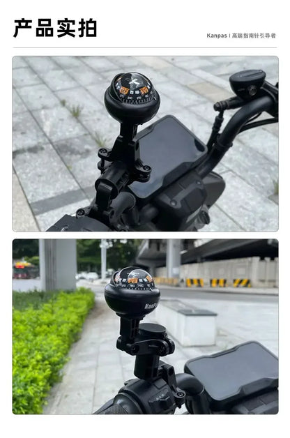 High‑Precision Riding Compass Waterproof Sun‑resistant Luminous Guiding Ball Navigation Tool for Motorcycle Electric Bicycle