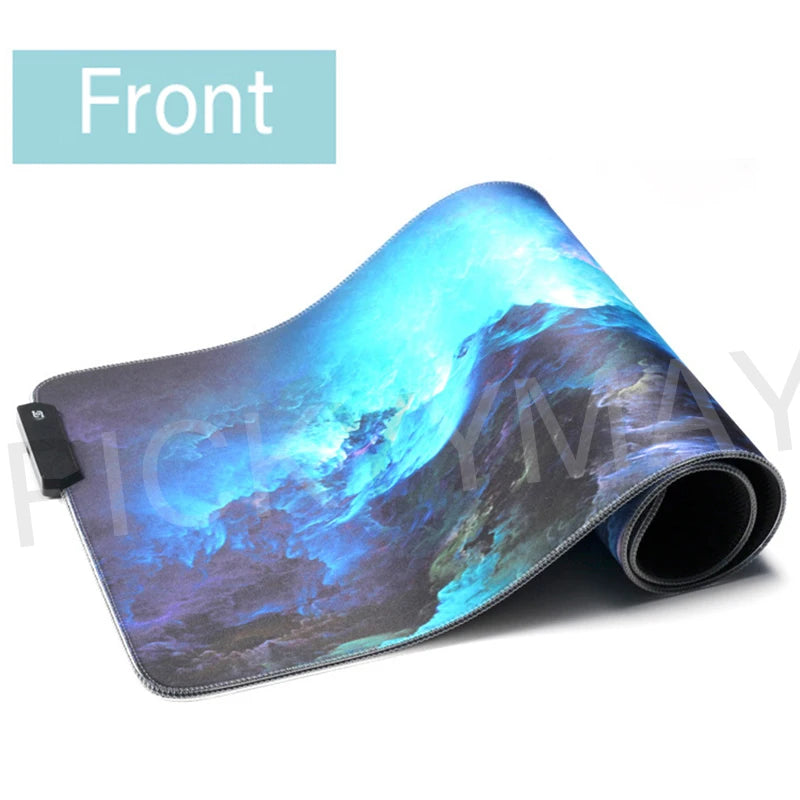 Sexy GirlLED Gaming Mousepads Large Backlight Desk Mat Non-Slip Gamer Mousepad Locking Edge RGB Mouse Pad Luminous Mouse Mat
