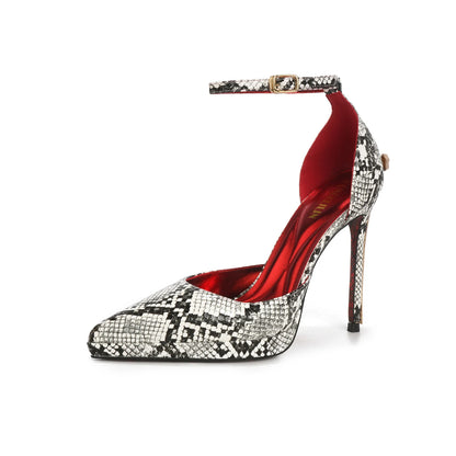 Luxury Stiletto Women's Sandals with Fashion Metal Decoration Pointed Toe Casual Pumps Heels Elegant Womens Shoes Sandalias Muje