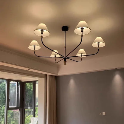 2025 Mid Century Chandelier Minimalist Wrought Iron Light Designer Black Amd Gold Lights Country Hall Bedroom Dining Room Lighti