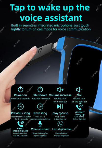 2026 Smart Audio Glasses Touch Open Listening Design Lightweight Ultra Clear Sound Quality Bluetooth Call Waterproof Glasses New