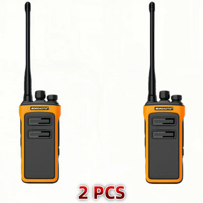 Rechargeable Waterproof Long Range Walkie Talkie Two Way Radio with One Key Decoding for Construction Security Office Use
