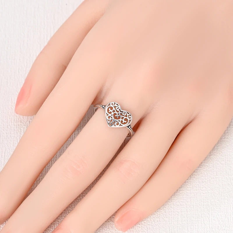 Original 925 Sterling Silver Ring Sun Star Moon Love Bowknot Sunflower Ring For Women Wedding Anniversary Ring Jewelry Gift