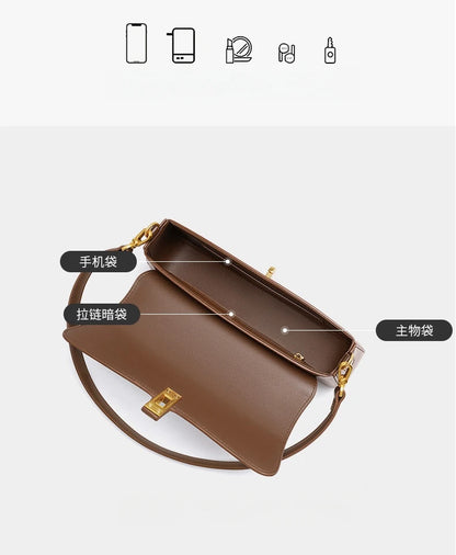 YANATARI Underarm Cowhide Genuine Leather Handbags Women Vintage Shoulder Bag Female Crossbody Bags Luxury High Quality 2025