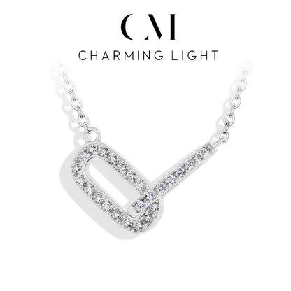 CHARMING 2025 New Moissanite Necklaces Diamond Pendant 925 Sterling Silver for Women 45+5cm Original Jewelry With Certificate