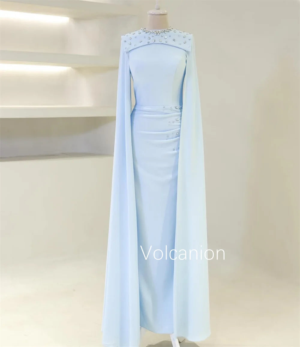 Customized Exquisite Jersey Pleat Sequined Straight Scoop Neck Midi Dresses Bespoke Occasion Modern Style
