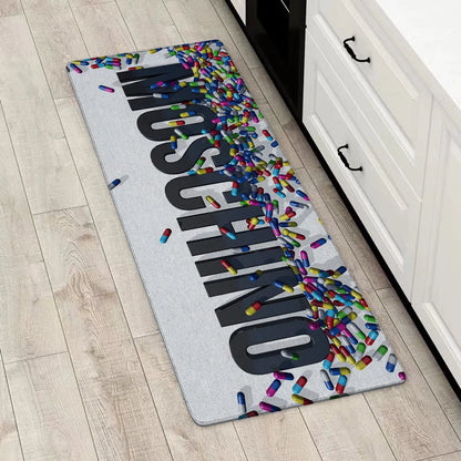 Entrance Front Door Doormat For M-M-Moschino Non-slip Kitchen Rug Living Room Rugs Balcony Bathroom Foot Mat Floor Mats Carpet