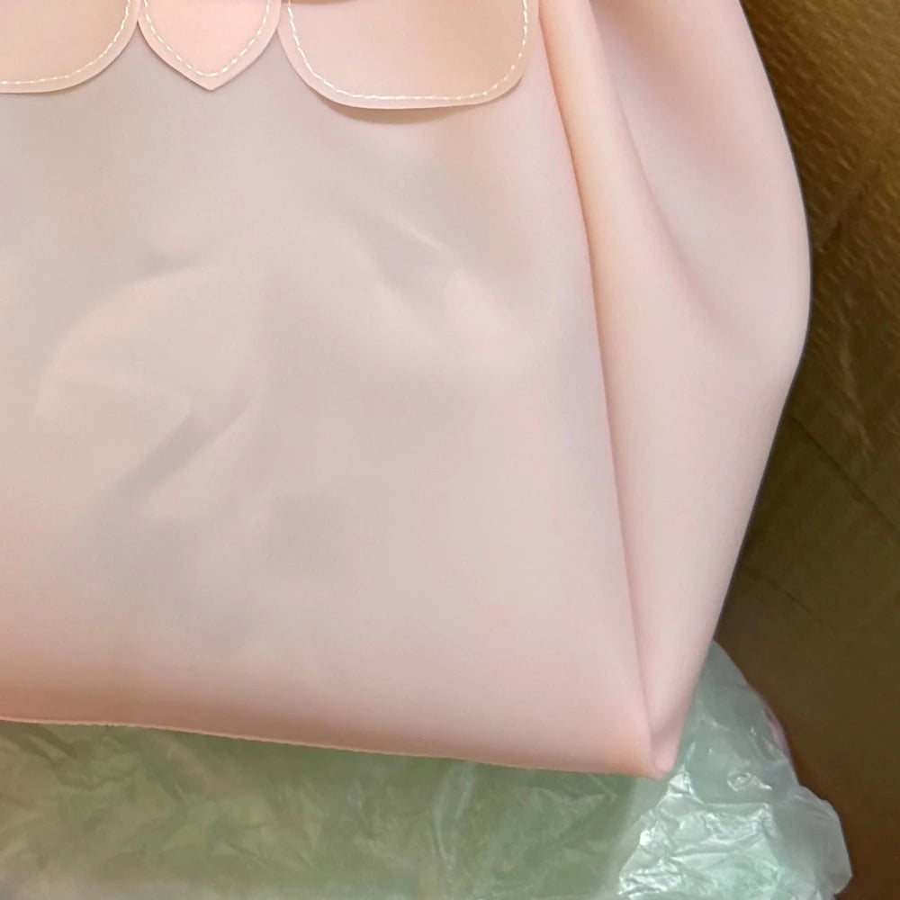 2026 Summer Y2K Women Jelly Bags PVC Plastic Waterproof Colorful Tote Bag Trendy Fashion Korean Vacation Beach Shoulder Bag