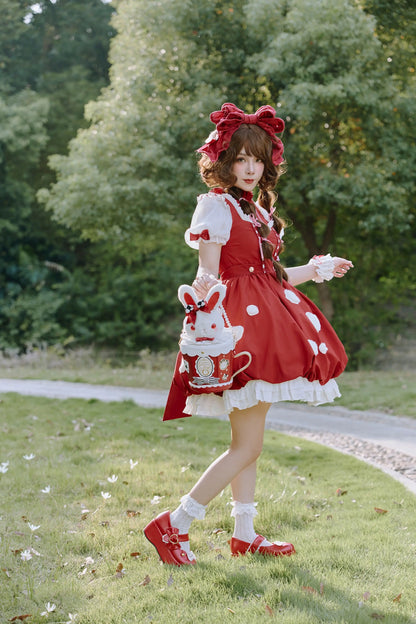 Japanese Original Lolita Cartoon Cute Rabbit Plush Shoulder Bag Sweet Kawaii Jk Uniform Oblique Span Bag