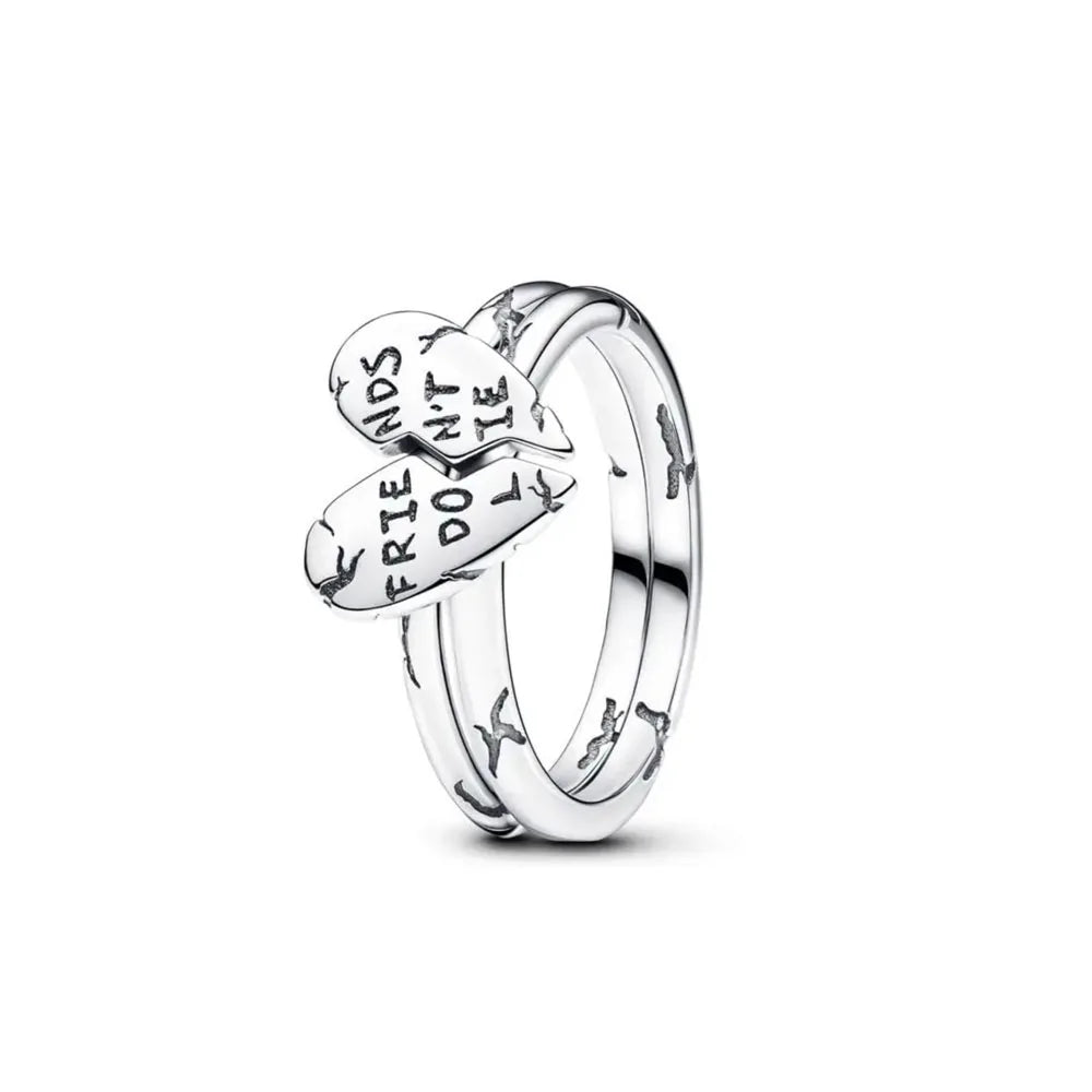European New 925 Silver Heart-Shaped,Floral,Square Ring Suitable for Exquisite High-Quality Jewelry for Women at Wedding Parties