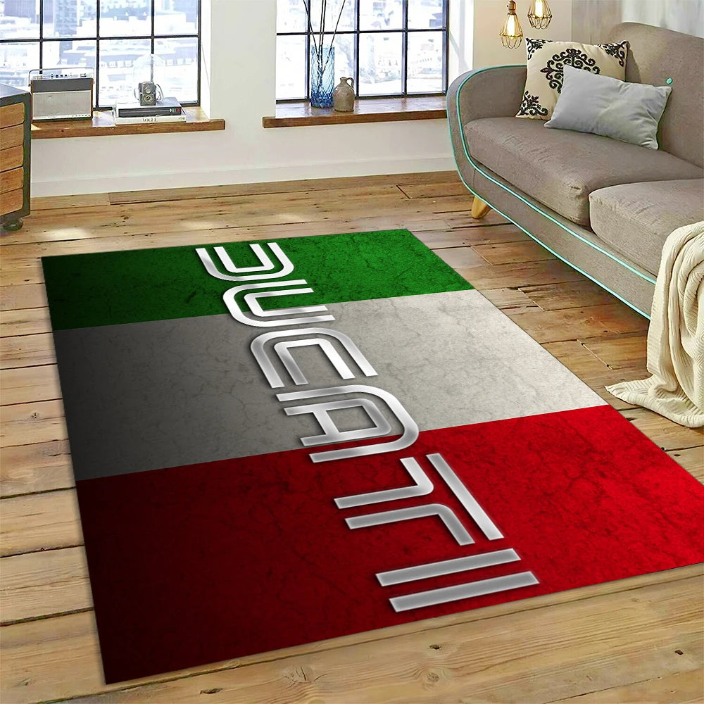 3D Racing Motorcycle Sign Carpet Rug for Living Room Bedroom Home Sofa Decoration,kids Play Non-slip Floor Mat Christmas Gift