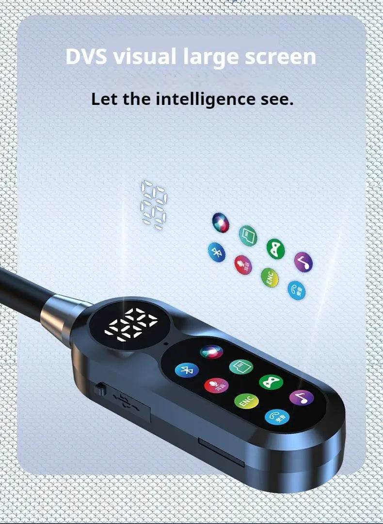 For Live Karaoke HD Screen Wireless Bluetooth 5.4 Headphones HiFi Sound Neckband Earphones Sports Gamer Headsets Noise Reduction