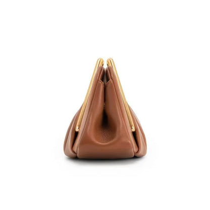 Cross-border New Soft Leather Cloud Bag Niche Pleated Luxury Dinner  Versatile Women Underarm Shoulder Crossbody Daily Handbag