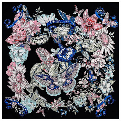 130CM Silk Scarf Women Horse Head Print Stoles Square Scarves Wraps Large Bandana Kerchief Hijabs Female Silk Foulards Sjaal