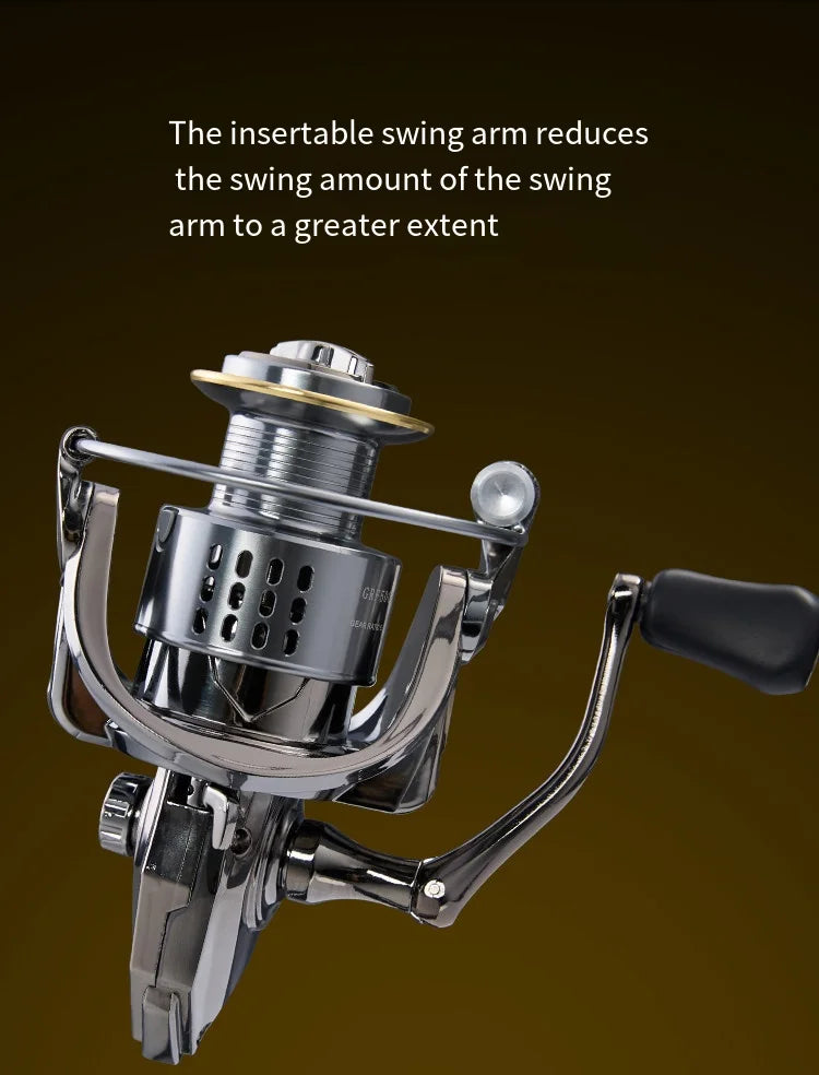 2026 New Spinning Fishing Reel All Metal 5.2:1 Speed ratio Max Drag 15KG Left/Right Interchangeable Suitable Any Body of Water