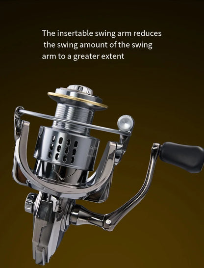 2026 New Spinning Fishing Reel All Metal 5.2:1 Speed ratio Max Drag 15KG Left/Right Interchangeable Suitable Any Body of Water