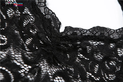 Weird Puss See Through 2 Piece Set Women Sexy  Hollow Jacquard Backless Bodysuit+Leggings Tight Activity Clubwear Skinny Outfits