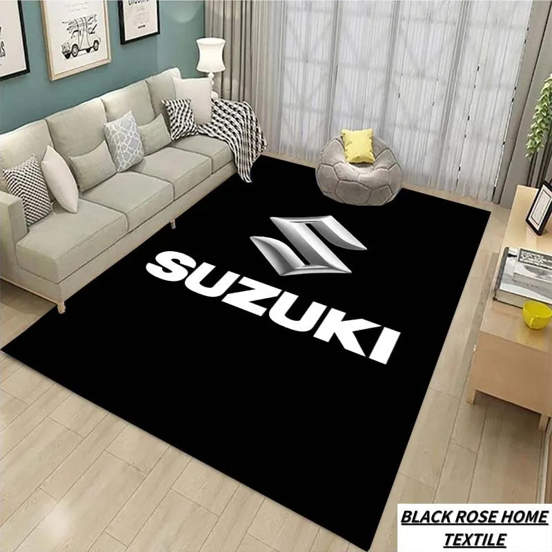 Suzuki Motorcycle Large Carpet Rug for Home Living Room Bedroom Sofa Doormat Decor Kids Play Area Rug Carpet Non-slip Floor Mat