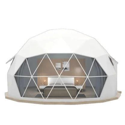 6M 7M Luxury Waterproof Geodesic Dome PVC Spherical Tent Hotel Resort for Glamping Outdoor Luxury Glamping Dome with Bathroom