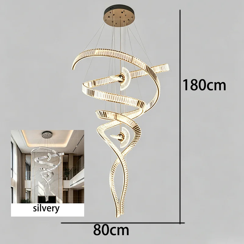 Nordic Home Decoration Stair Chandelier LED Pendant Lights Modern Ceiling Light Indoor Lighting Fixtures For Living Room Bedroom