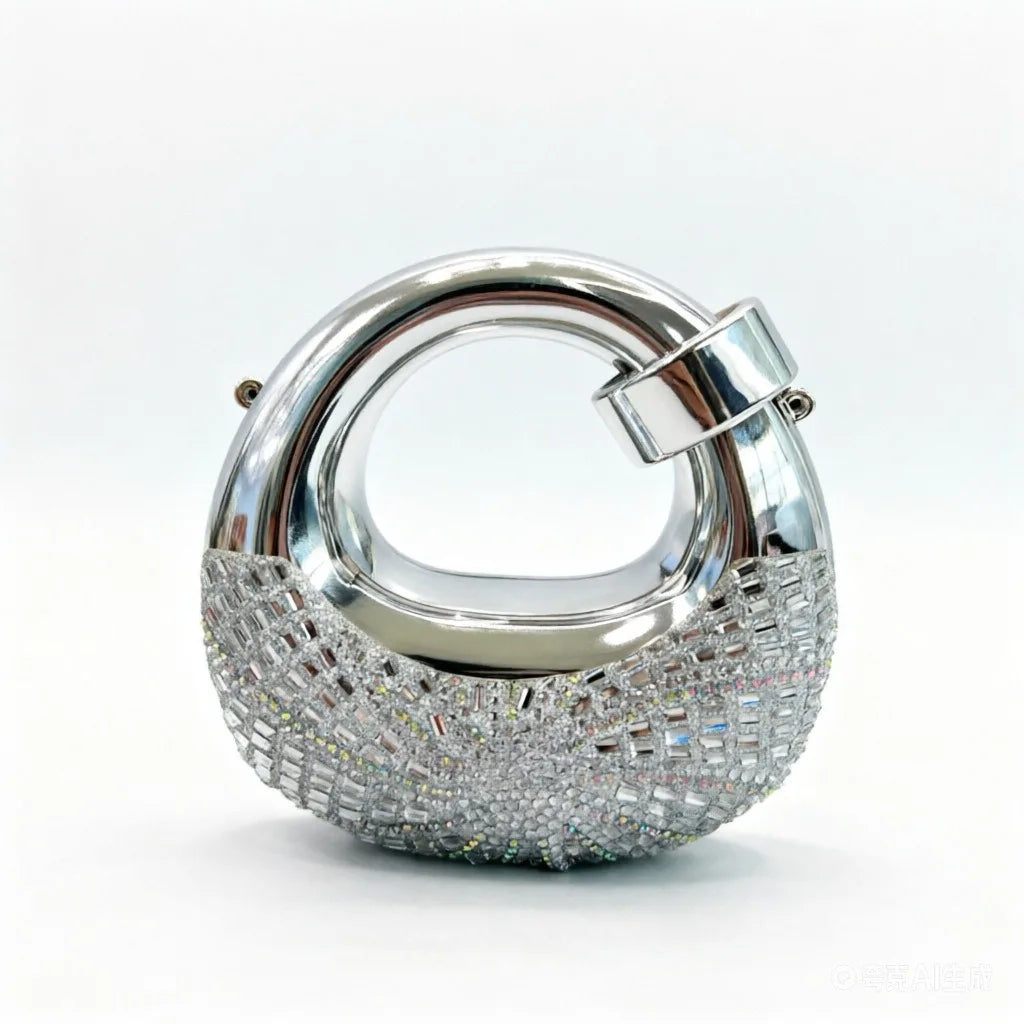 Mini Golden Evening Bag Purses and Handbags Luxury Designer Shoulder Bags Diamond Party Wedding Round Acrylic Clutch Purse Ins
