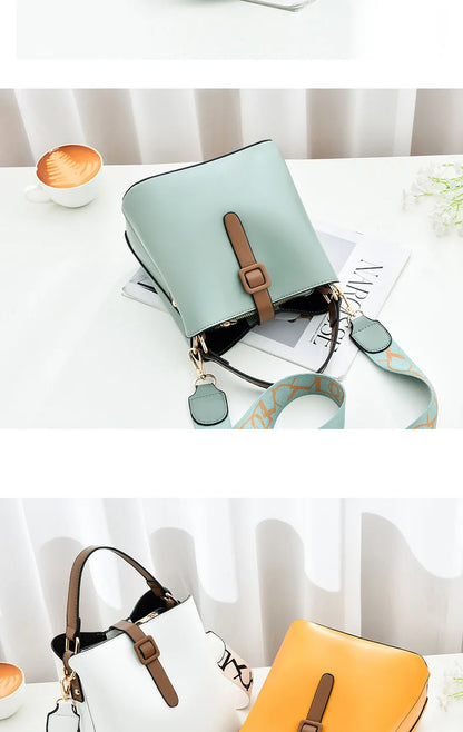Fashionable Wide Shoulder Strap Women Handbag Classic Retro Small Square Bag Luxury Brand Designer Single Shoulder Crossbody Bag