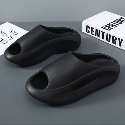 Kidmi Fashion Men Slippers Thick Sole Arch Support Slides Summer Outdoor Beach Slippers Men's Sneaker Casual Home Soft Slippers