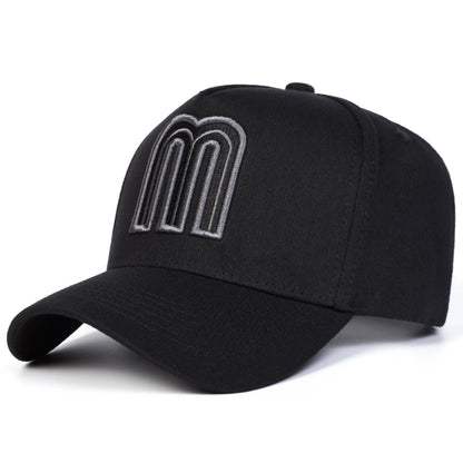 Unisex M Embroidery Baseball Caps Spring Autumn Outdoor Adjustable Casual Hats Sunscreen Hat Sports Cap
