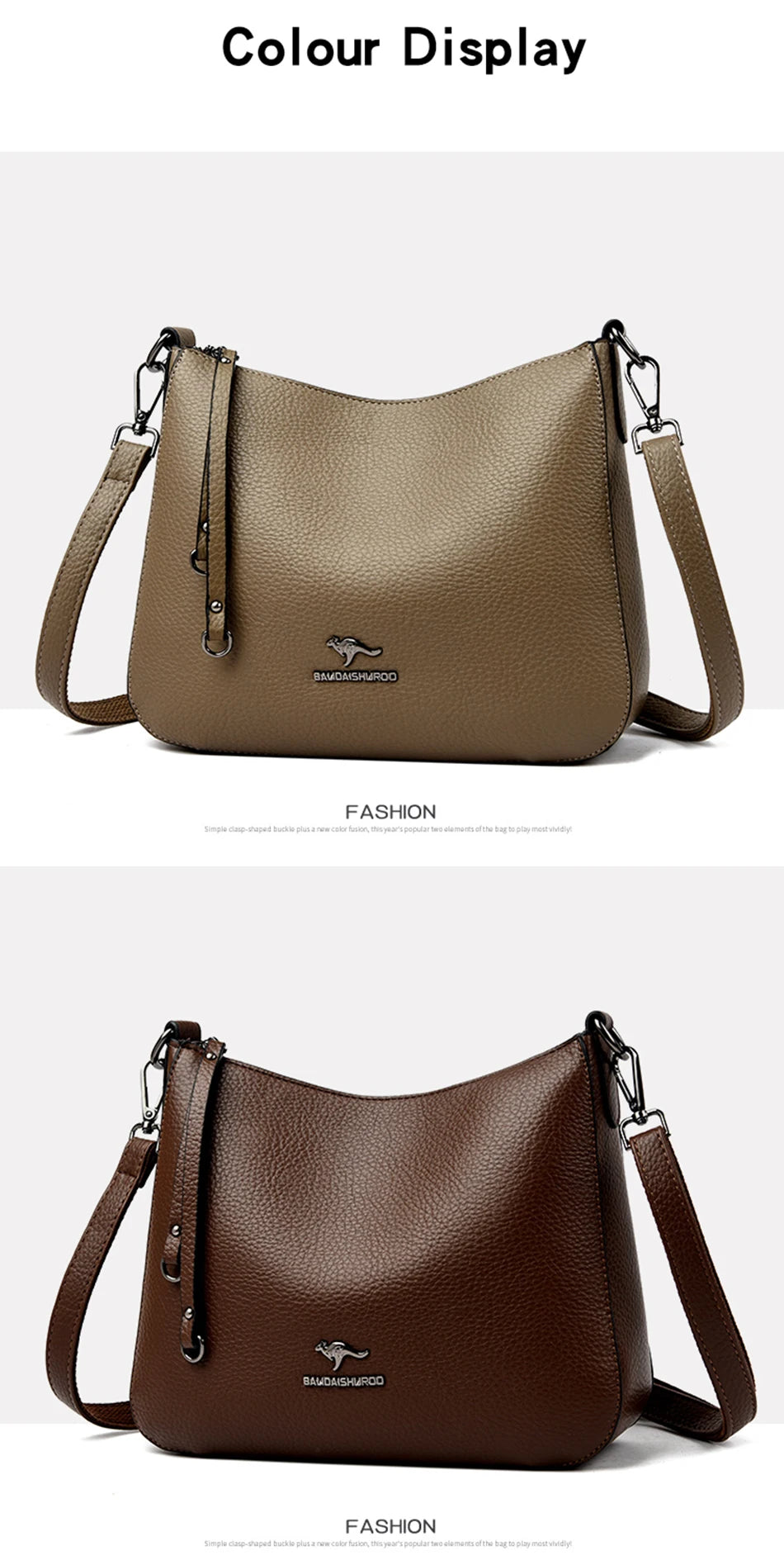 Women's Luxury Designer Top-Handle Bags Soft Leather Handbag Ladies Solid Color Shoulder Crossbody Bag Messenger Commuting Sac