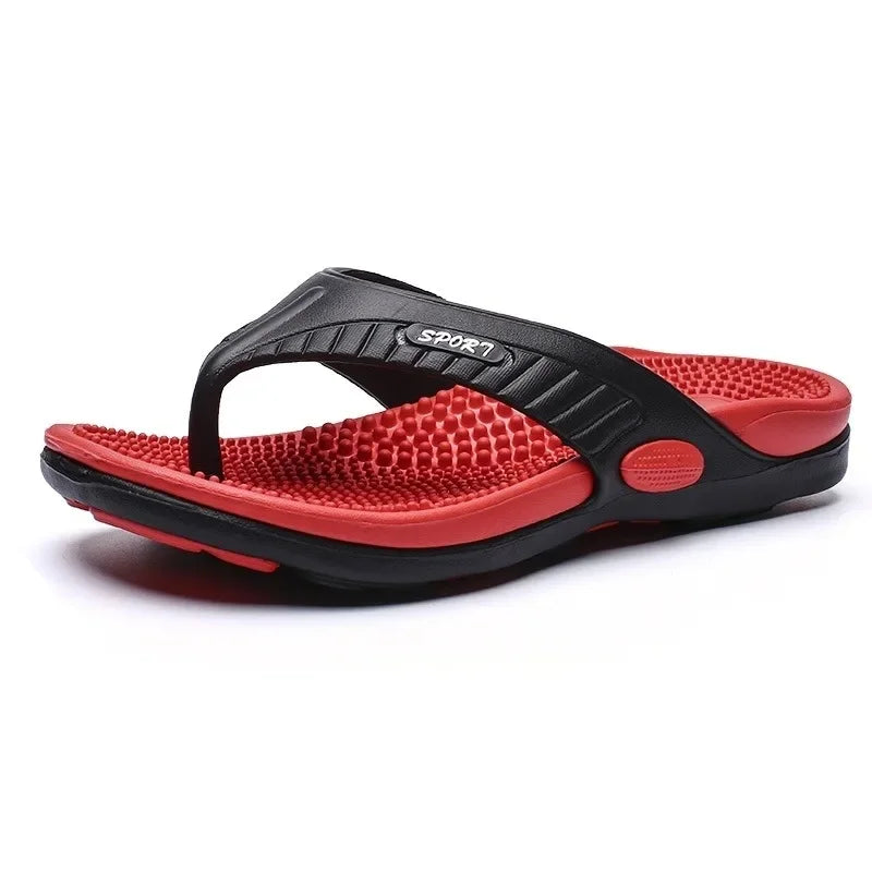 Massage Flip Flops for Men Summer Breathable Beach Shoes Sandals Men Luxury Flip Flops Breathable Plus Plus Size Men Slippers 46