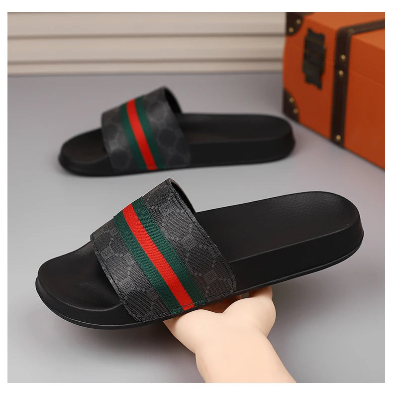 Fashion Brand Slippers for Men Ultra Soft Slides Non-slip Wear-resistant Sandals Men Casual Summer Indoor Outdoor Slippers