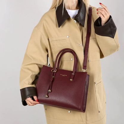 Genuine Brand Top Quality Leather Handbag Women's Tote Messenger Sac Designer Large Capacity 3 Levels Shoulder Crossbody Bags
