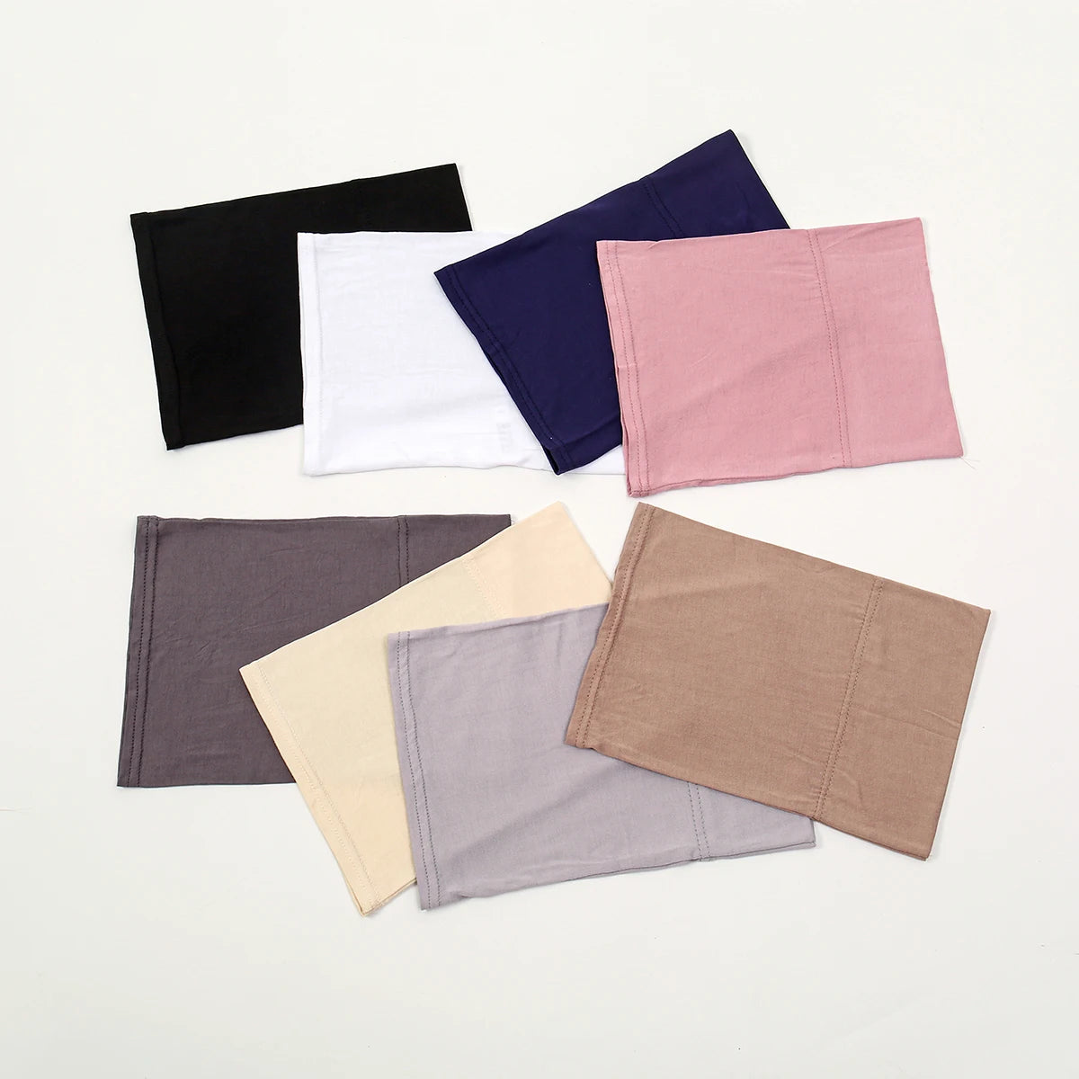 Cotton Jersey Muslim Inner Hijab Cap Solid Color Scarf Underscarf Tube Cap Breathable Sport Hijab Cap Women Underscarves