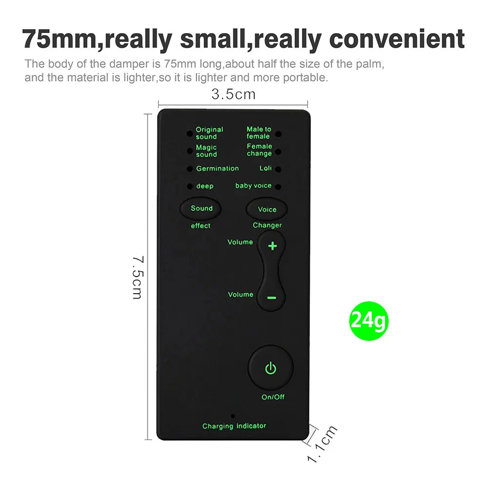Voice Changer Device 7 Sound Changes Game Voice Microphone Adapter for Kids/XBOX/PS4/Phone/iPad/Computer/Laptop/Tablets