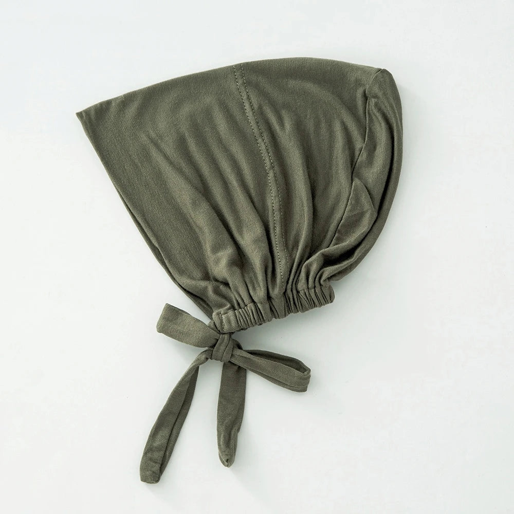 82 Colors Tie-Back Undercaps Fashion Women's Inner Hijab Muslim Cap Bonnet Plain Islamic Cotton Spandex Jersey DEW Underscarf