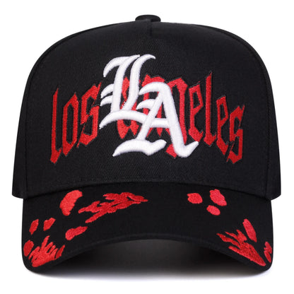 Unisex Gothic LA LOS ANGELES Embroidery Baseball Caps Spring Autumn Outdoor Adjustable Casual Hats Sunscreen Hat Sports Cap