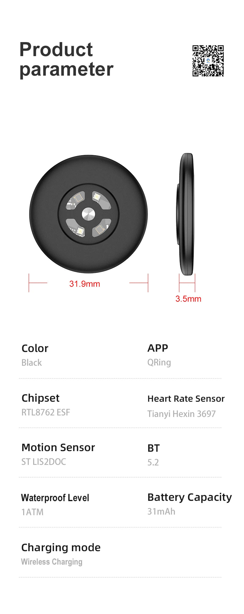 Watch AI Health Patch, Turn Any Watch Into A Smart Watch, Smart AI Health Detection Device for Regular Watches, Multi Functions