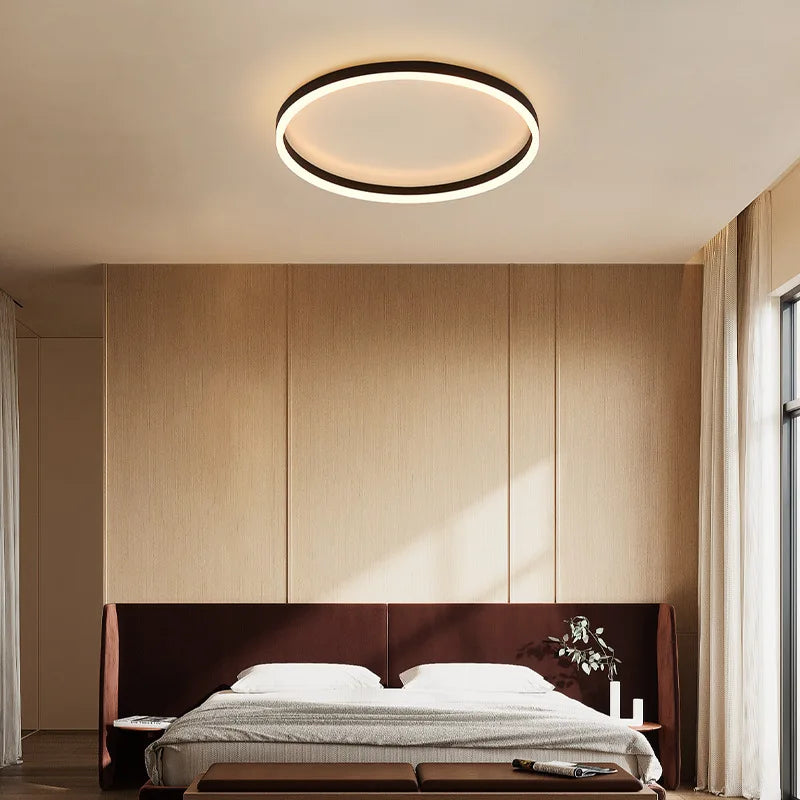 Modern Bedroom led Ceiling Lights Round Remote Control Dimmable led Living Room Ceiling Light White/Black Indoor Ceiling Lights