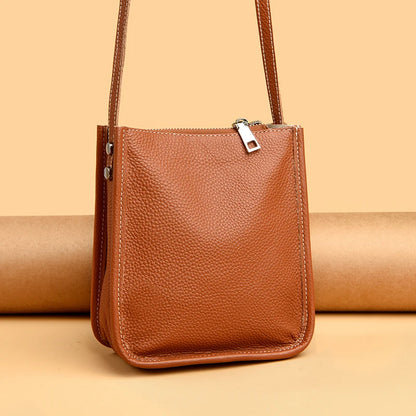 High Quality Genuine Leather Crossbody Bag for Women Vintage Cowhide Leather Shoulder Bag Small Luxury Designer Satchel Handbags