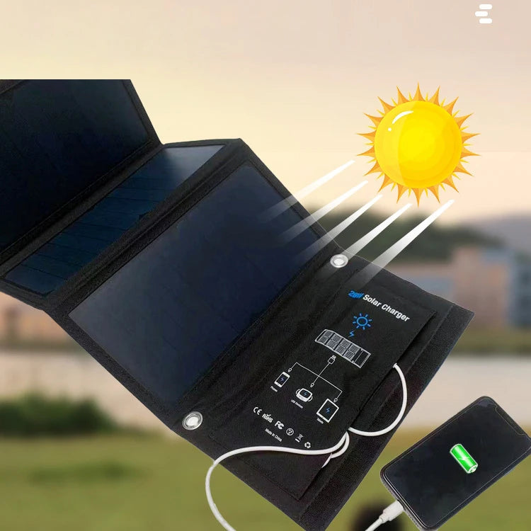 28W Folding Solar Charger Portable Foldable Solar Panel Charger for Camping Mobilephone Hiking