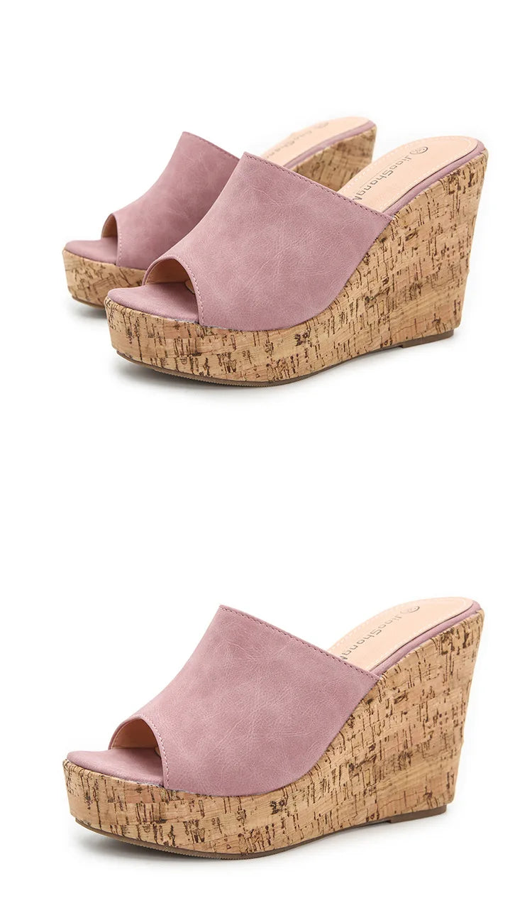 11CM Super High Heels Platform Sandals Women Wedges Open Toe Shoes Ladies Summer Slip On Slippers Beach Slides Femmes Sandalias