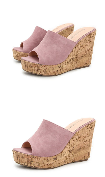 11CM Super High Heels Platform Sandals Women Wedges Open Toe Shoes Ladies Summer Slip On Slippers Beach Slides Femmes Sandalias