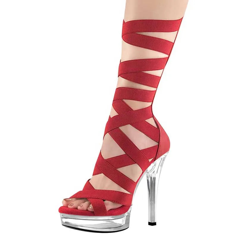 Sexy Strip Pole Dance Rome Crossdresser High Heel Nightclub Sexy Cool Boots 15cm Hate High Exotic Walking 20cm Platform Female