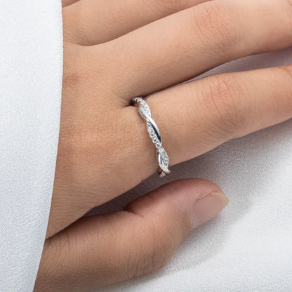Carnica Luxury 925 Sterling Silver 1CT Real Moissanite Ring for Women Sugar Cube Pull-twist Arm GRA Diamond Wedding Jewelry Gift