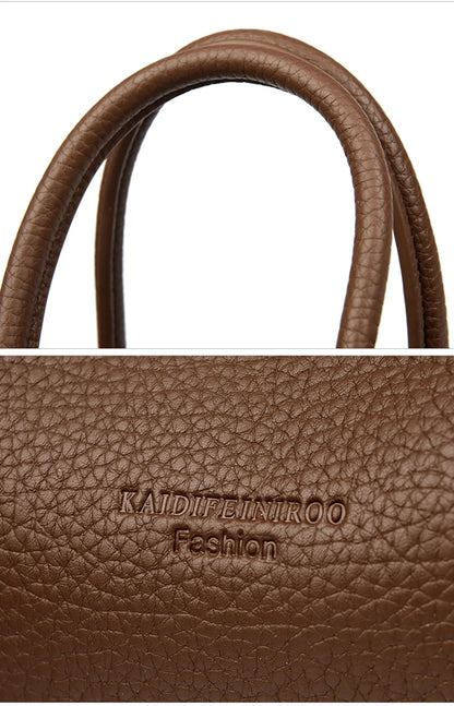 Women Soft Leather Top-Handle Bags Luxury Designer Handbag Solid Color Ladies Shoulder Crossbody Bag And Purse Commuting Sac