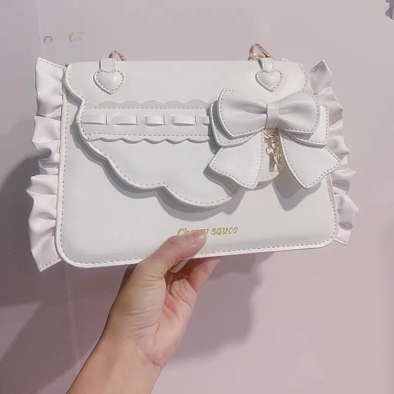 Sweet Ita Bag 2026 Elegant Lolita Bag Ladies Cute Girls Bow Crossbody Bag Popular JK Uniform Shoulder Bag Autumn Bolso Сумка