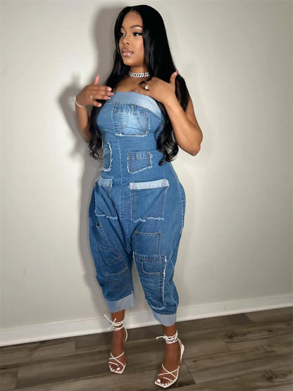 Wmstar Women's Jumpsuits One Piece Outfits Solid Casual Off Shoulder Summer Sexy Playsuits Overalls Wholesale Dropshipping 2024