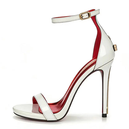 2026 Fashion Patent Leather High-Heeled Sandals for Women Luxury Designer Shoes with Fine Heel Sexy High Heels Elegant Zapatos