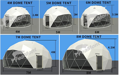 【Best-selling】FEAMONT Roof Pvc Heated Eco Prefab Transparent Geodesic Dome Hotel Glamping Tent House Desert Round Dome Tent For